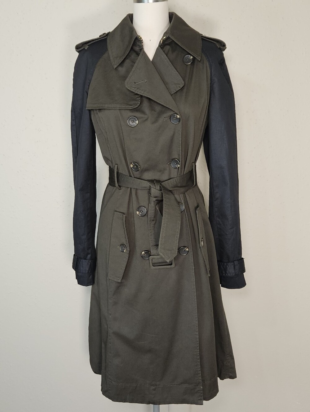 Altuzarra for Target 20th Anniversary Olive Green Belted Trench Coat Small - Picture 2 of 11